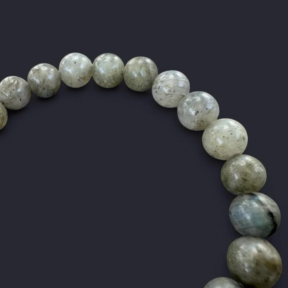 Labradorite Gemstone Bead Bracelet 8mm